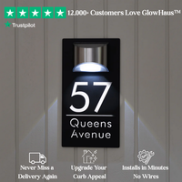 GlowHaus™ Personalized Solar House Number Sign