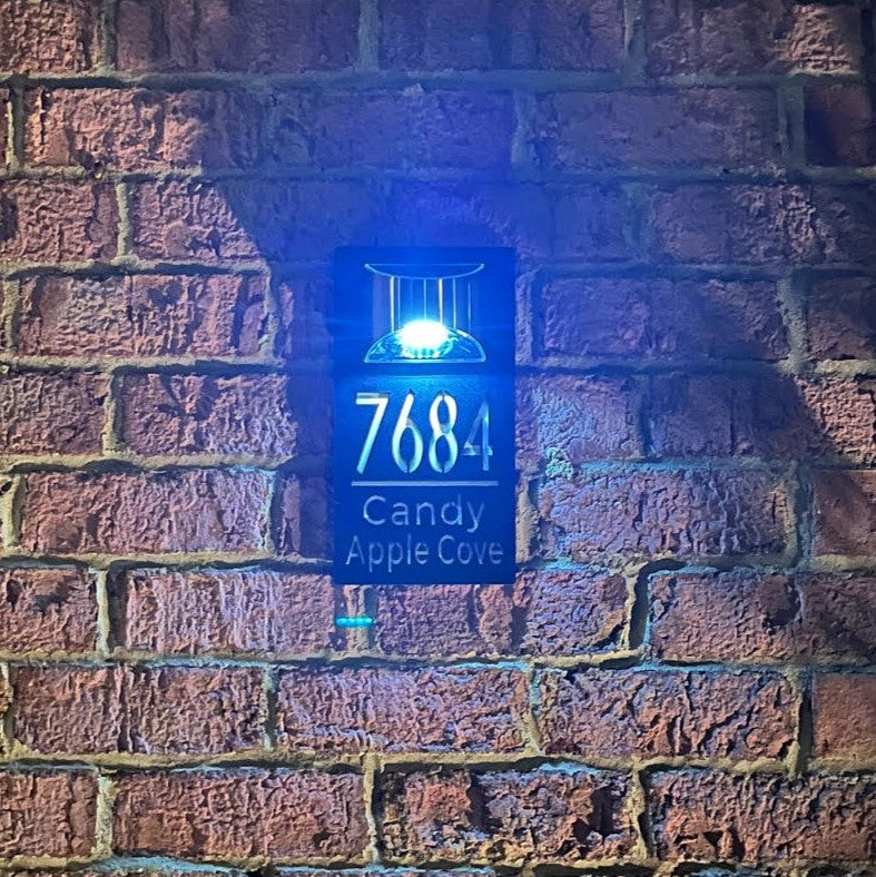 GlowHaus™ Personalized Solar House Number Sign