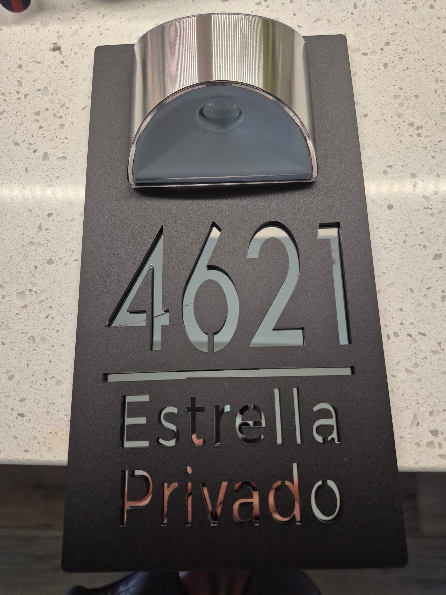 GlowHaus™ Personalized Solar House Number Sign